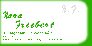 nora friebert business card